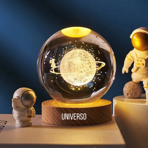 Lámpara de esfera de cristal planetaria modelo 3D